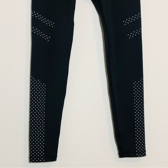 All Fenix Black Leggings with White Color Block Accent Polka Dots size XS - Picture 3 of 9